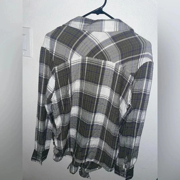 NWT Como Vintage long sleeve plaid flannel blouse size Medium - Picture 4 of 5